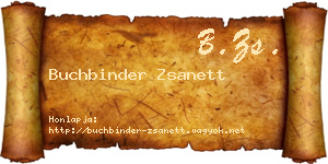 Buchbinder Zsanett névjegykártya